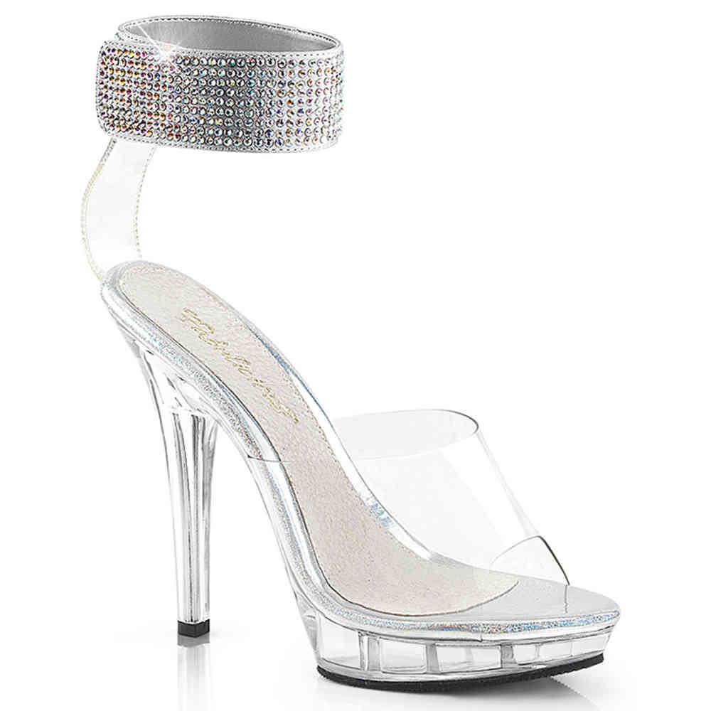Fabulicious - LIP142 Ankle strap sandal - Transparent Product image